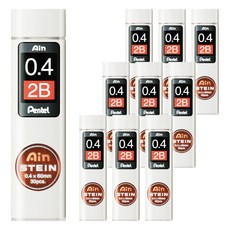 Pentel 飛龍文具 Ain Stein 自動鉛筆芯 2B C274, 300個, 0.4mm