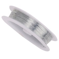 리브리카 부드러운 비즈 공예 철사 와이어 0.4mm x 50m, 실버, 1개