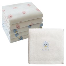 베이비앤아이 천기저귀 5p + 밤부 목욕타올 2종 세트, 배미, 1세트