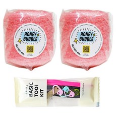 Knitt Honey Bubble 菜瓜布編織筒線 400g x 2入 + 基礎編織工具組, 11 珊瑚色, 1套