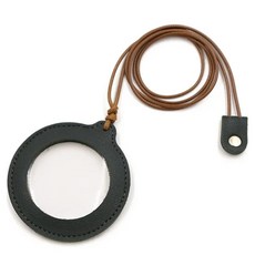 Pureon 項鍊式素色設計便攜放大鏡 7.8 x 7.2 cm, 1個, 卡其色