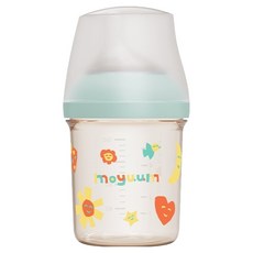 MOYUUM mov.aa PPSU圓口偏心奶瓶 WeSee聯名款 1個月以上, 微笑花園, 160ml, 1個