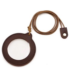 Pureon 項鍊式素色設計便攜放大鏡 7.8 x 7.2 cm, 1個, 深棕色