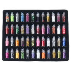 코지모먼트 공예용 반짝이 글리터 48종 세트 S 30 x 10 mm, 혼합색상, 1세트