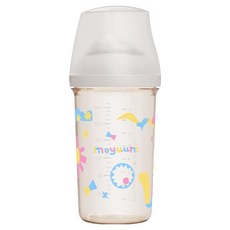 MOYUUM mov.aa PPSU圓口偏心奶瓶 WeSee聯名款 3個月以上, 幾何馬戲團, 250ml, 1個