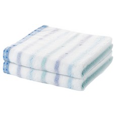 hiorie 日本桃雪 今治認證小花毛巾2件組 輕柔吸水 居家必備, 1組, 蝴蝶藍