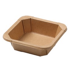 튼튼한 크라프트 사각 접시 트레이 12.5cm, 1개, 20개입
