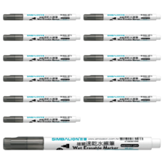 SIMBALION 雄獅 速乾水擦筆 WE-607, 黑色, 12支