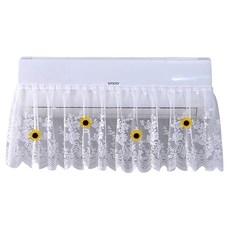 리와일딩 데일리 에어컨 바람막이 커튼 주름 비밀의 정원 + 해바라기 1000 x 400 mm, 1개