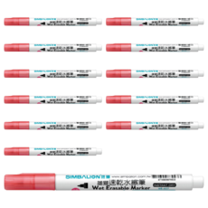 SIMBALION 雄獅 速乾水擦筆 WE-607, 紅色, 12支