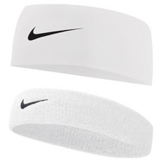 나이키 드라이핏 + 스포츠 헤어밴드 세트, 화이트, 1세트
