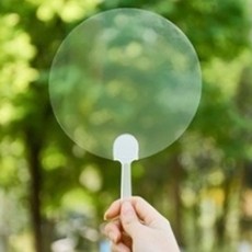 올리웰 무지부채 만들기 DIY 투명 부채, 원형, 10개