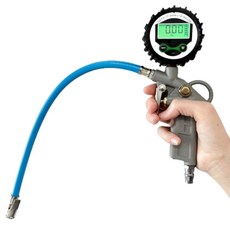 콜리의잡화점 휴대용 디지털 타이어 게이지 공기압 측정기 공기주입기, 1개, 혼합색상