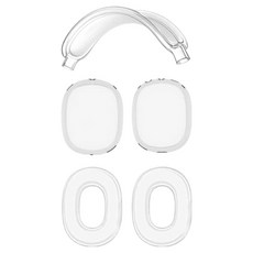 KODACHIEF 便攜式 AirPods Max 保護套 TPU 3件組, 1套, 透明 + 純粹, AirPods Max 1代 / 2代