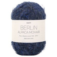 Knitt 柏林羊駝馬海毛編織線 50g, 35 海軍藍, 1個