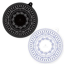 Peripia Nouveau 矽膠電磁爐保護墊 2件組 FREE, 1套, 白色, 黑色