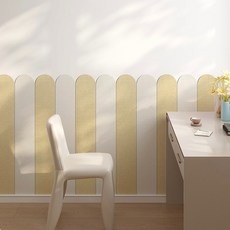 Oliwell 黏貼式防撞室內牆壁裝飾 2款 x 3入組, 米色, 珍珠