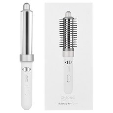 CheongDamStyle 多功能變換波浪電捲棒, 銀白色, wb-ro36-wh