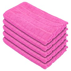 월드크린 고급 바둑 극세사 행주 핑크, 5개