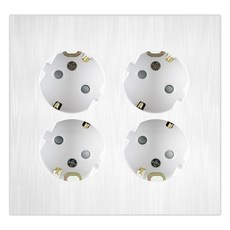 Charming 4孔嵌入式插座 白色, 1個