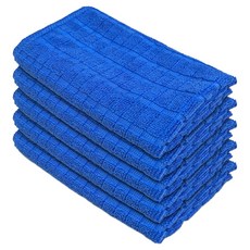 월드크린 고급 바둑 극세사 행주 블루, 5개