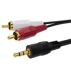 3.5mm轉2RCA一分二音源線 AUX轉RCA梅花頭電腦音箱連接線 1.5m, 2R-35, 2條