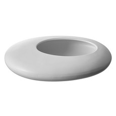 好物良品 中式古典禪意扁形陶瓷花瓶, 白色