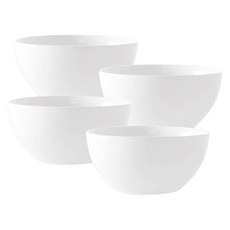PRELUDE Neo Bone 簡約麵碗, 4個, 白色