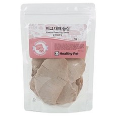건강한펫 강아지 동결 건조 간식 피그 대패 등심, 돼지, 1개, 70g