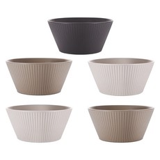 Torini 溫感拉麵碗組 600ml, 沙棕色 + 椰奶油色 + 炭灰色, 5個