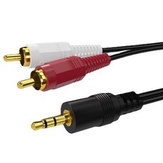 3.5mm轉2RCA一分二音源線 AUX轉RCA梅花頭電腦音箱連接線 3m, 2R-35, 1條