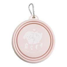 MaoMao Loved 寵愛毛毛 伸縮外出碗, 可愛公主粉, 1個