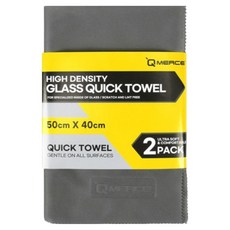 QMERCE 高密度玻璃快擦巾 2條, 1組, 灰色