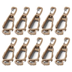 Homevanesse 露營 登山 高爾夫 防遺失手套夾, 10個, 卡其色