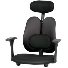 CHAIR FOCUS 機能性辦公室座椅 含靠枕 + 靠墊, 黑色