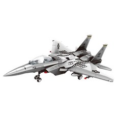 Prand 軍事積木 F-15 鷹式戰鬥機 組裝玩具 4004, 1個, 混合顏色