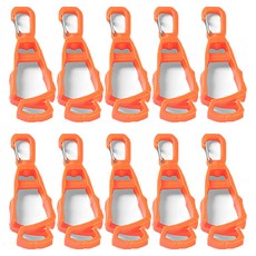 Homevanesse 露營 登山 高爾夫 防遺失手套夾, 10個, 橘色