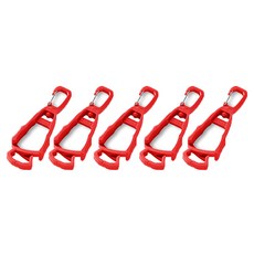 Homevanesse 露營 登山 高爾夫 防遺失手套夾, 5個, 紅色