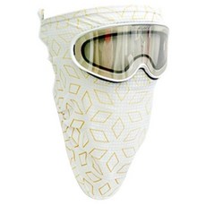 IDOOGEN 可拆卸護目鏡多功能頭巾 四季頭巾 騎行釣魚面罩 + 護目鏡套組, 白色(面罩), 透明(護目鏡), 1套