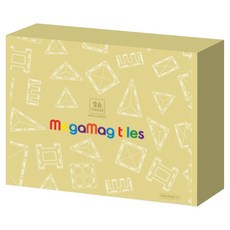 MegamagTiles 幼兒磁力片積木 滾珠軌道 幼稚園方塊 粉彩色玩具車套組 26p, 1套, 混合顏色