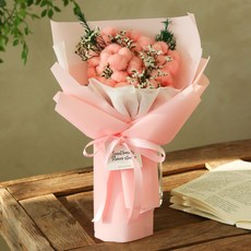 ScentBasket 蓬鬆棉花霧中情人永生花束, 粉紅色