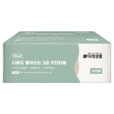 잘풀리는집 다용도 뽑아쓰는 3겹 천연펄프 키친타월, 100매, 1개