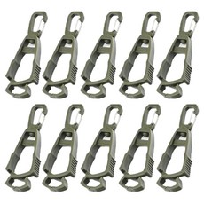 Homevanesse 露營 登山 高爾夫 防遺失手套夾, 10個, 綠色