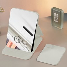 DeepForYou 便攜式折疊桌鏡兩件組, 白色