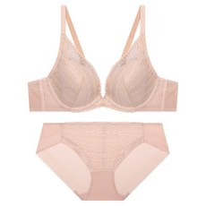 Triumph 黛安芬 My Wing 深V鋼圈蕾絲內衣 + 內褲套組