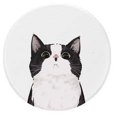 適合冷飲杯的矽藻土杯墊, 1個, 貓咪7號