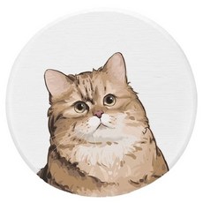 適合冷飲杯的矽藻土杯墊, 1個, 貓咪9號