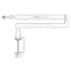 MATA STUDIO MA40 麥克風支架 桌上型 電容式 懸臂 支架 固定夾 蛇管, MA40W, 1個, 白色