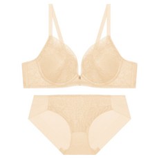 Triumph 黛安芬 蕾絲軟鋼圈包覆內衣 + 內褲套組