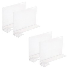 多功能隔板 整潔收納層架分隔板, 4個, 單一顏色